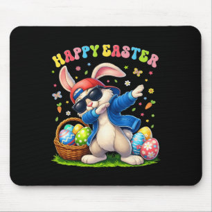 Happy Easter Day Funny Dabbing Rabbit Eggs Boy Gir Mouse Pad