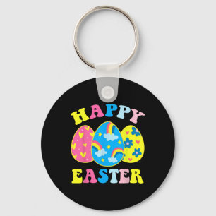 Happy Easter Day Funny Egg Hunting Easter Bunny Keychain