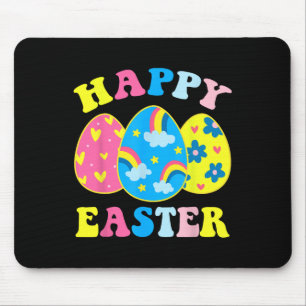 Happy Easter Day Funny Egg Hunting Easter Bunny Mouse Pad