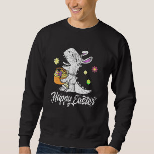 Happy Easter Day Funny Eggs Basket Bunny Cute Rex Sweatshirt