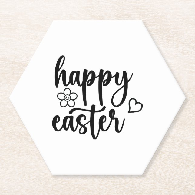 Happy Easter Day Funny Eggs Rabbit Funny T-shirt  Paper Coaster (Front)