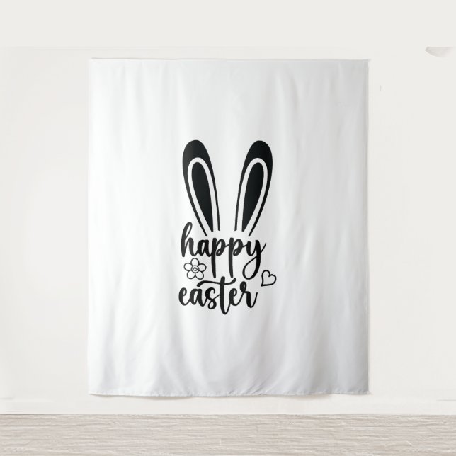 Happy Easter Day Funny Eggs Rabbit Funny T-shirt   Tapestry (Front)