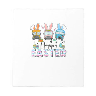 Happy Easter Day Funny School Bus Driver Life Happ Notepad