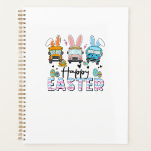 Happy Easter Day Funny School Bus Driver Life Happ Planner