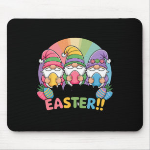 Happy Easter Day Gnomies Bunny Happy Easter Gnome Mouse Pad