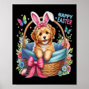 Happy Easter Day Golden Doodle Dog Lovers Easter B Poster