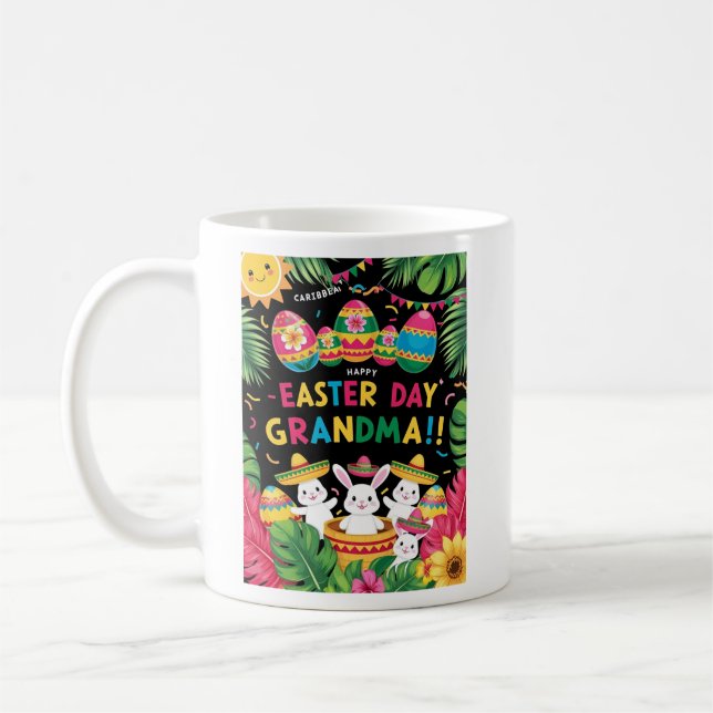 Happy Easter Day Grandma Coffee Mug (Left)