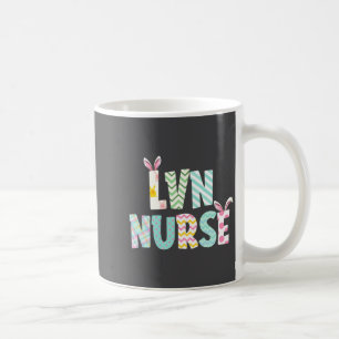 Happy Easter Day Lvn Nurse Cute Bunny Ears Easter Coffee Mug