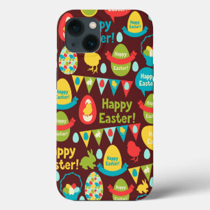 Happy Easter day- Pattern Bunny And Eggs Easter    iPhone 13 Case