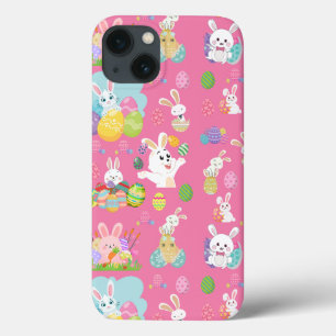 Happy Easter day- Pattern Funny Bunny And Eggs     iPhone 13 Case