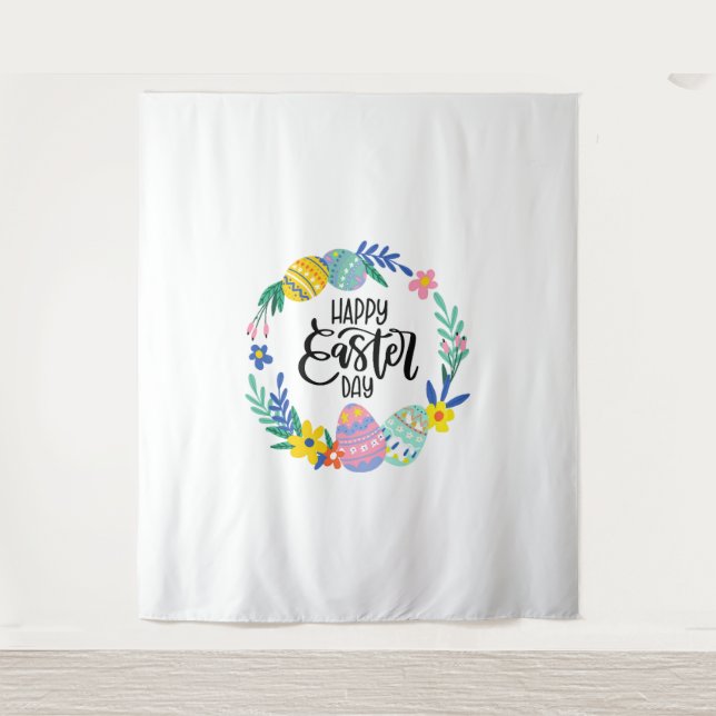Happy easter day  tapestry (Front)