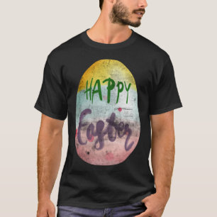 Happy Easter Day Watercolor Egg Hunting Easter Day T-Shirt