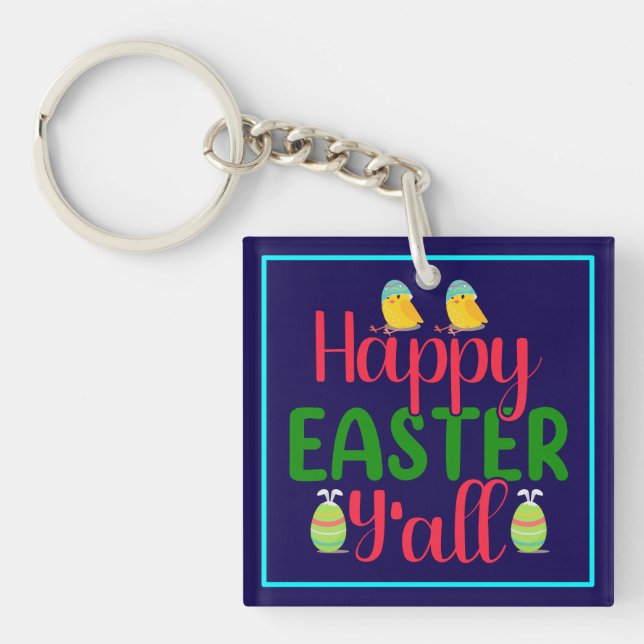 Happy Easter Day Y'all-29791 Keychain (Front)