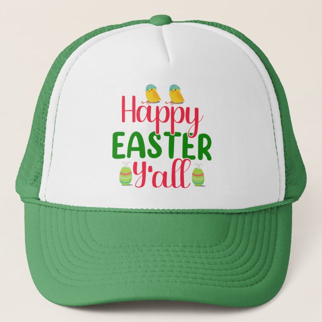 Happy Easter Day Y'all-29791 Trucker Hat (Front)