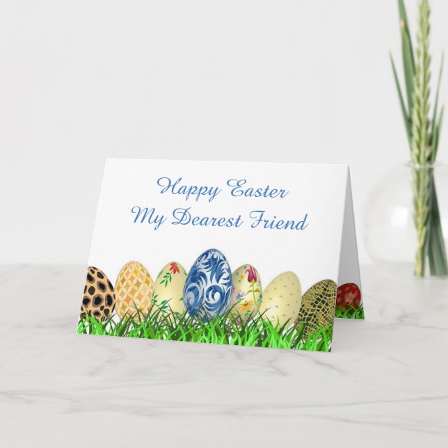 Happy Easter. Dearest Friend. Holiday Card (Front)