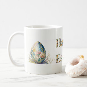 Happy Easter Decorative text Easter Egg Coffee Mug