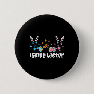 Happy Easter Dog Cat Paw Men Women Girls Kids Teen 2 Inch Round Button