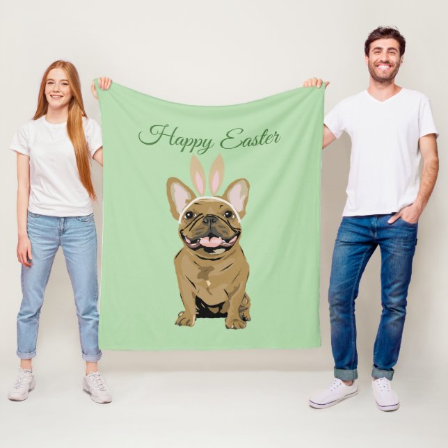 Happy Easter, dog Fleece Blanket (In Situ)