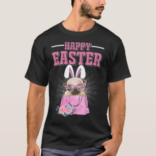 Happy Easter Dog Funny Pug Bunny  T-Shirt