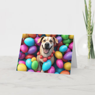 Happy Easter dog Holiday Card
