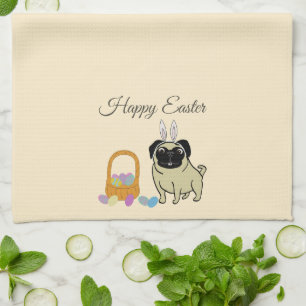 Happy Easter, dog Kitchen Towel