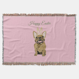 Happy Easter, dog Throw Blanket