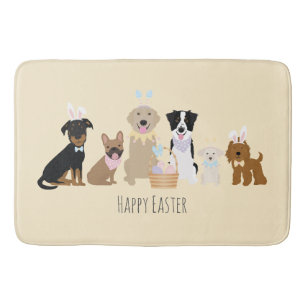 Happy Easter Dogs Bath Mat