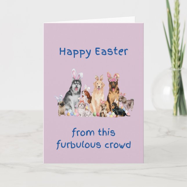 Happy Easter Dogs Card (Front)