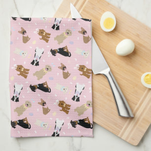 Happy Easter Dogs Kitchen Towel