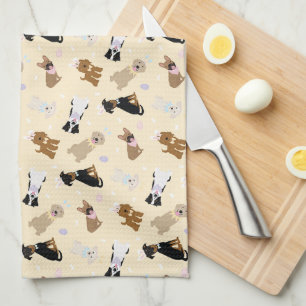 Happy Easter Dogs Kitchen Towel