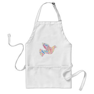 Happy Easter Dove Greeting Text Standard Apron