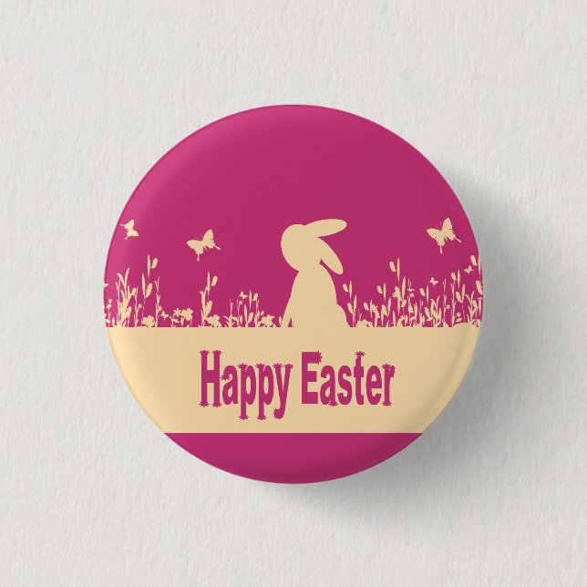 happy Easter,dreamy hare 1 Inch Round Button (Front)
