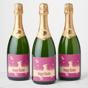 happy Easter,dreamy hare Sparkling Wine Label