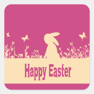 happy Easter,dreamy hare Square Sticker