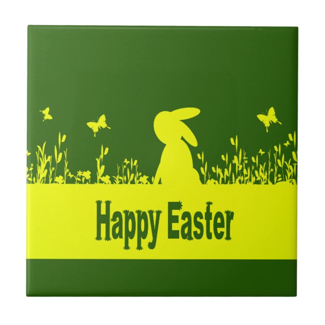 happy Easter,dreamy hare Tile (Front)