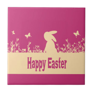 happy Easter,dreamy hare Tile