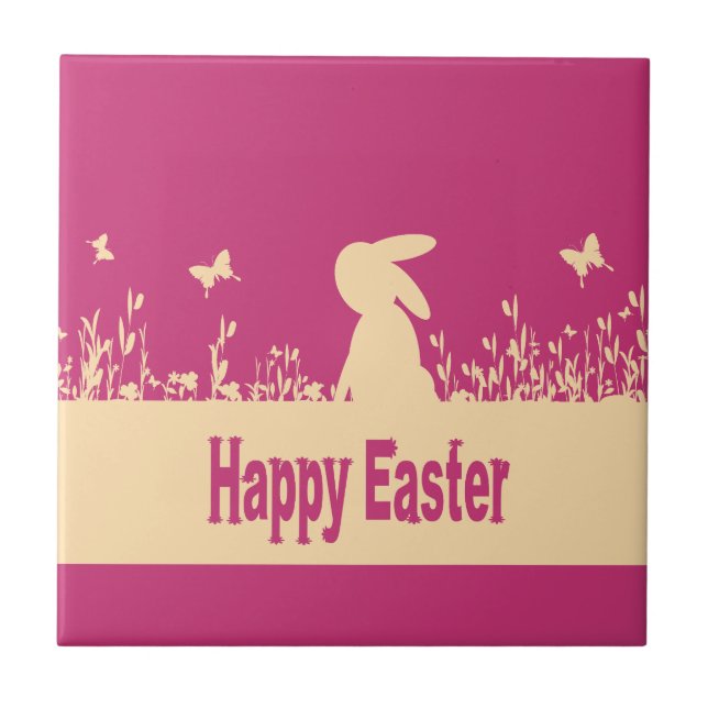 happy Easter,dreamy hare Tile (Front)