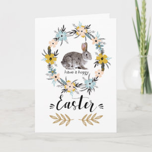 Happy Easter. Easter Bunny Custom Greeting Cards