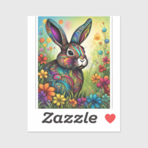 Happy Easter - Easter bunny in flowers