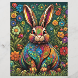 Happy Easter - Easter bunny in flowers 2