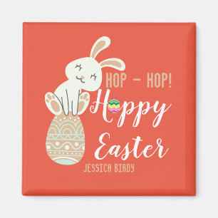  Happy Easter, easter bunny simple cute family  Magnet