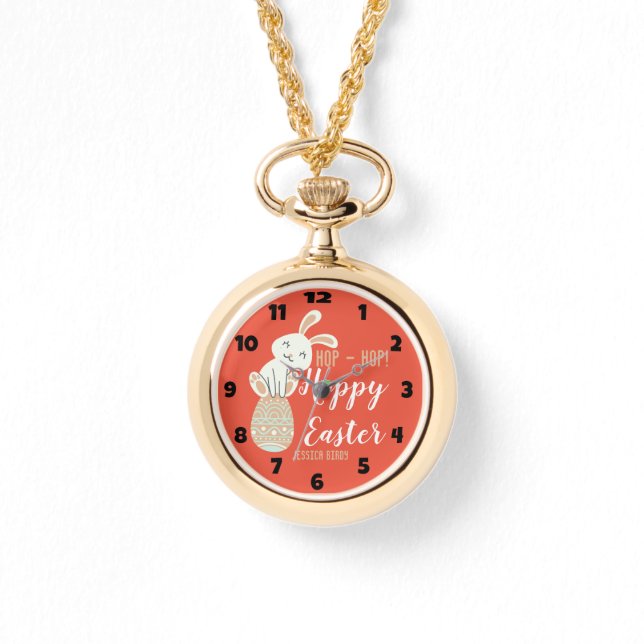  Happy Easter, easter bunny simple cute family  Watch (Front)