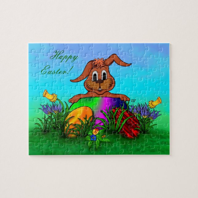 Happy Easter! Easter Rabbit Jigsaw Puzzle (Horizontal)
