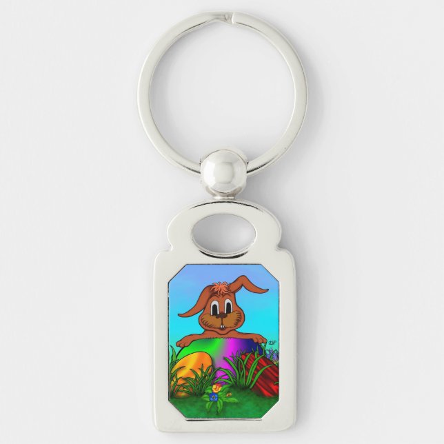 Happy Easter! Easter Rabbit Keychain (Front)