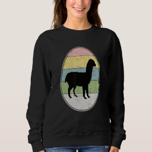 Happy Easter Egg Alpaca Graphic Funny Easter Day A Sweatshirt