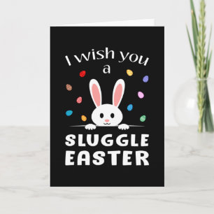 Happy Easter Egg Animal Bunny Easter Funny Gift Card