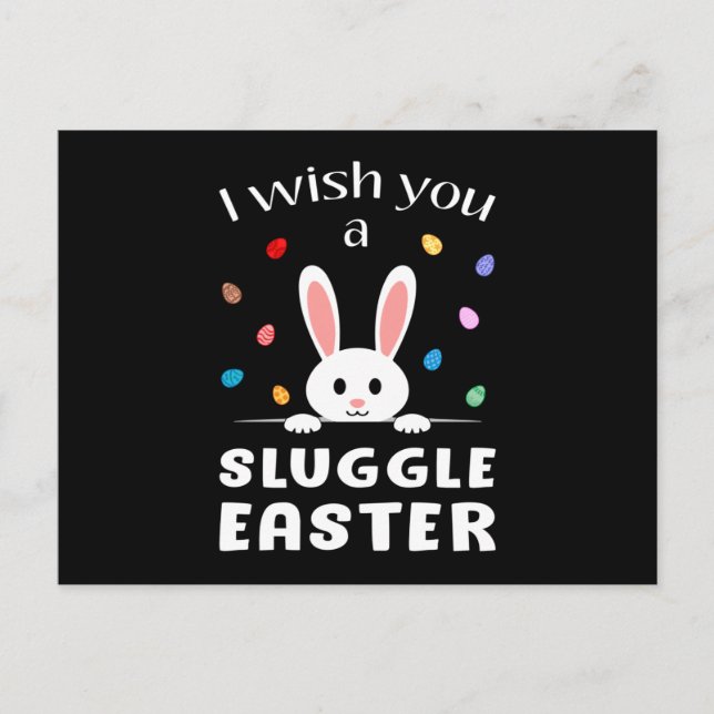 Happy Easter Egg Animal Bunny Easter Funny Gift Postcard (Front)