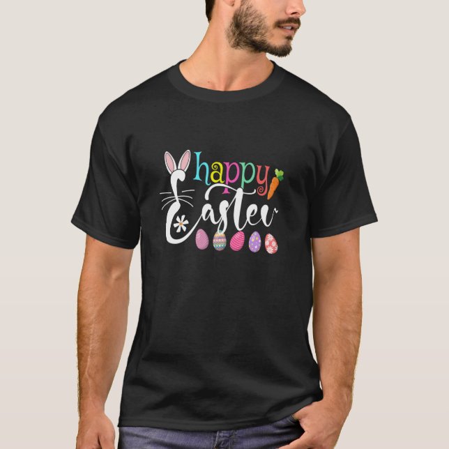 Happy Easter Egg Bunny Carrot Costume For Men Wome T-Shirt (Front)