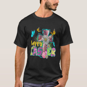 Happy Easter Egg Christian Leopard Jesus Cross But T-Shirt