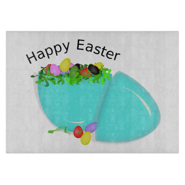 "HAPPY EASTER" EGG CUTTING BOARD (Front)